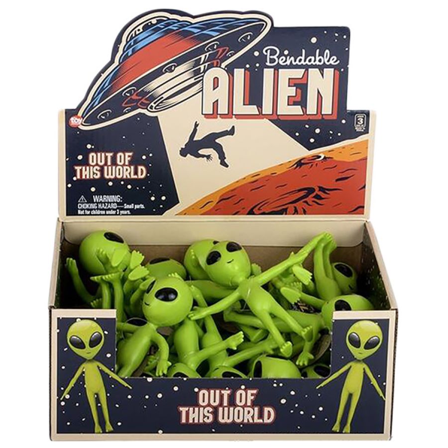 Aliens - Bendable - 4 Inch Poseable Green Alien Fun! – Long Super