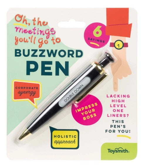 Buzzword Pen - Impress Your Boss With These High Level One Liners (Colors Vary)!