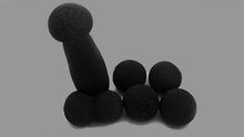 Load image into Gallery viewer, Ding Dong (in Black) With 4 Balls by Magic by Gosh - Great Adult Addition for Sponge Ball Routines!
