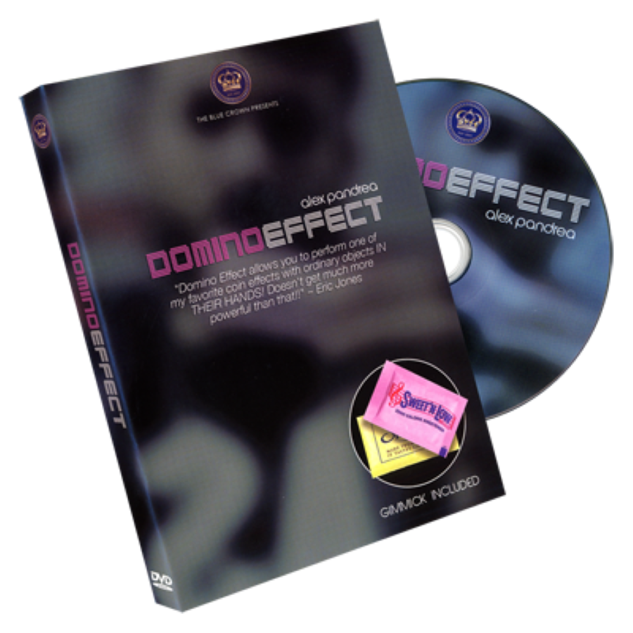 Domino Effect by Alex Pandrea and the Blue Crown - DVD and Gimmick - Organic Magic Transformation With Sugar Packets
