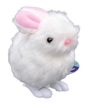 Load image into Gallery viewer, Farm Fresh White Fuzzy Bunny Wind Ups, Spring, Hopping
