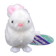 Load image into Gallery viewer, Farm Fresh White Fuzzy Bunny Wind Ups, Spring, Hopping
