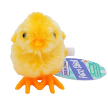 Load image into Gallery viewer, Farm Fresh Yellow Fuzzy Chick Wind Ups, Spring, Hopping
