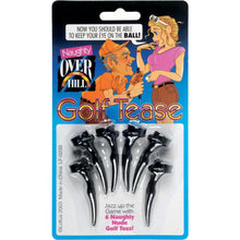 Load image into Gallery viewer, Loftus Over the Hill Naughty Nude Golf Tee Gag Gift - Black, 6 Pack
