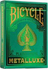 Load image into Gallery viewer, Bicycle Metalluxe Green Playing Cards by US Playing Card Company
