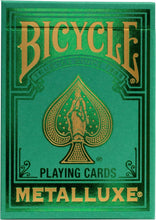 Load image into Gallery viewer, Bicycle Metalluxe Green Playing Cards by US Playing Card Company
