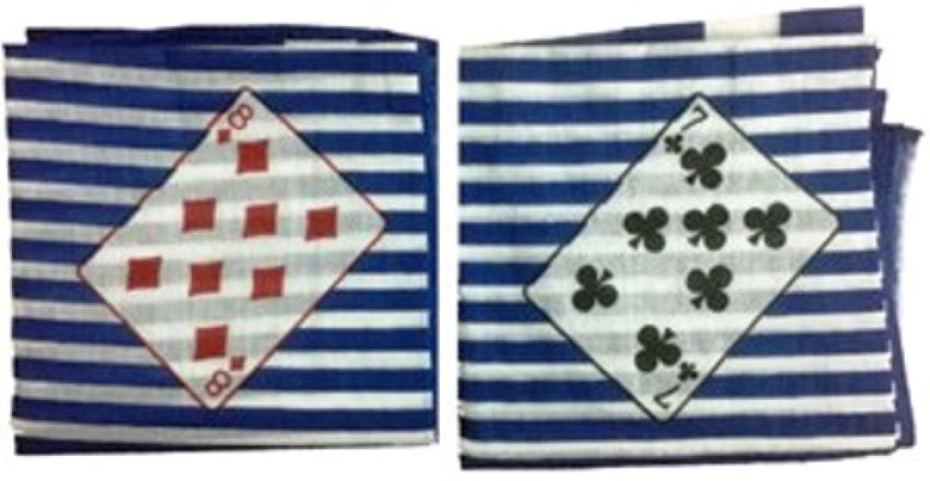 Impressions Handkerchief -  Eight of Diamonds or 7 of Clubs Reveal - Easy to Do!