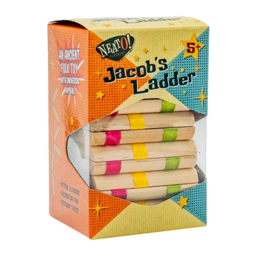 Neato Classics Jacob's Ladder Retro Wooden Puzzle Fidget Toy - Vintage Fun for All Ages!