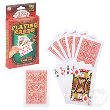 Load image into Gallery viewer, Jumbo Plastic Coated Playing Cards - 3&quot; x 5&quot; - Great for Card Games!
