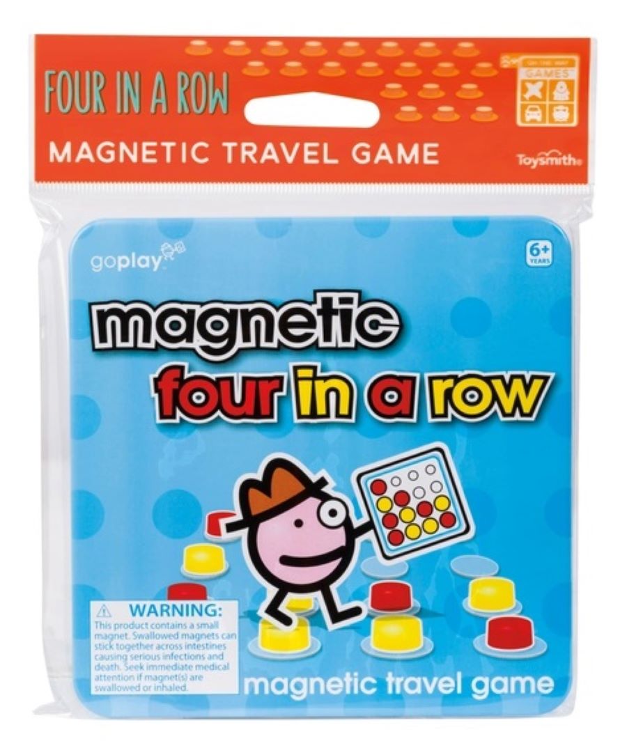 Magnetic Four in a Row Travel Game - Great Table or Travel Game for Hours of Fun!