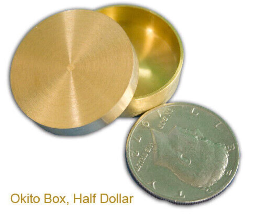 Okito Coin Box - Brass Version - Coins Appear, Vanish and Penetrate!