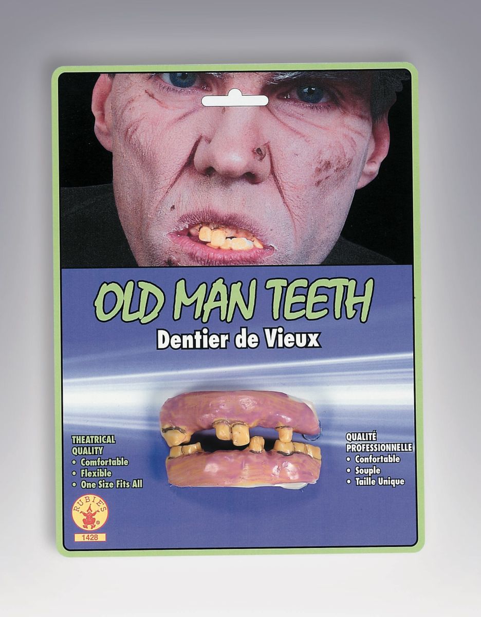 Old Man or Old Woman Teeth - Joke,Gags and Pranks - Gross Out Your Friends - Reusable!