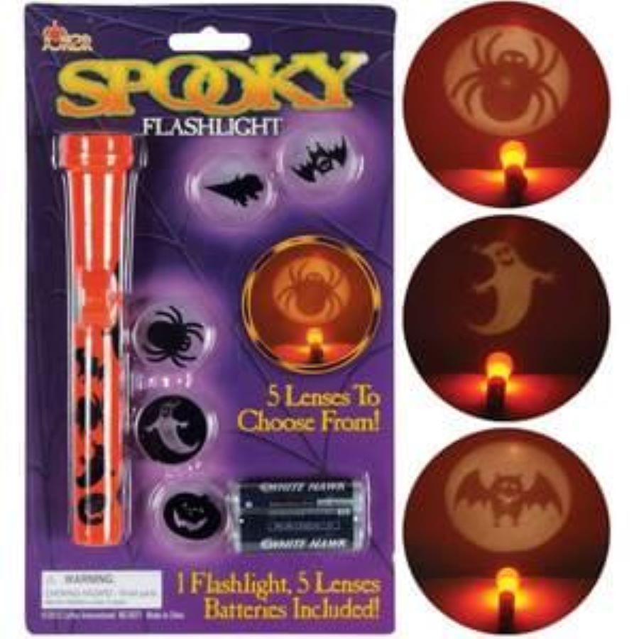 Spooky Flashlight - Jokes, Gags and Pranks - Includes 5 Different Lenses!