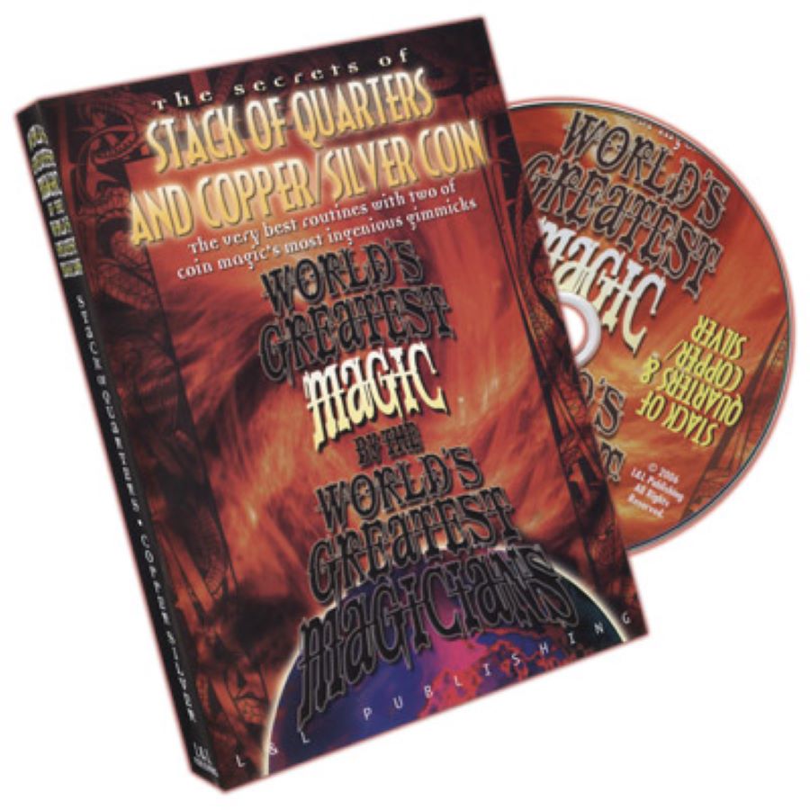 Stack of Quarters and Copper / Silver Coin:  World's Greatest Magic by the World's Greatest Magicians - Digital Download