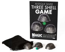 Load image into Gallery viewer, Antique Silver Three Shell Game - Very Professional Prop! - This is a Collector&#39;s Item!
