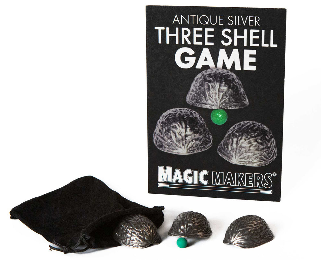 Antique Silver Three Shell Game - Very Professional Prop! - This is a Collector's Item!