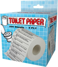 Load image into Gallery viewer, Island Dogs Crap Jokes Novelty Toilet Paper - 3-Ply Tissue with Hilarious Bathroom Humor – Perfect Gag Gift, Crazy Pranks and Funny Toilet Paper for Fun Bathroom Decor - Septic Safe
