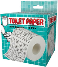 Load image into Gallery viewer, Island Dogs Sudoku Novelty Toilet Paper - 3-Ply Tissue with Hilarious Bathroom Humor – Perfect Gag Gift, Crazy Pranks and Funny Toilet Paper for Fun Bathroom Decor - Septic Safe
