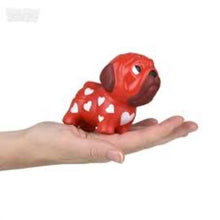 Load image into Gallery viewer, 3&quot; Valentines Squish Pug - Stress Relief Toy

