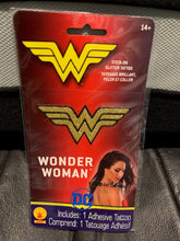 Load image into Gallery viewer, Wonder Woman Temporary Stick-On Glitter Tattoo - Cosplay, Dress-Up - Halloween

