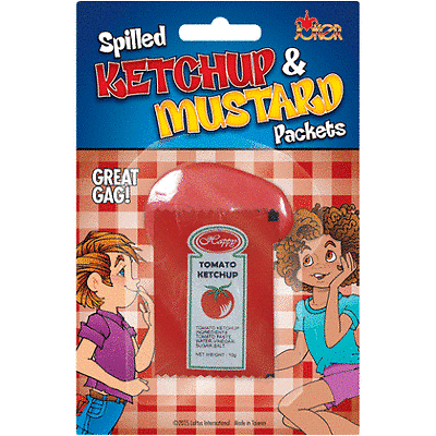 Spilled Ketchup and Mustard Packets - This Is A Great Gag! - Get The Set!