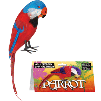 Fake Parrot - Use For Cosplay, Dress-Up, Halloween, Theater, Pirate Accessories!