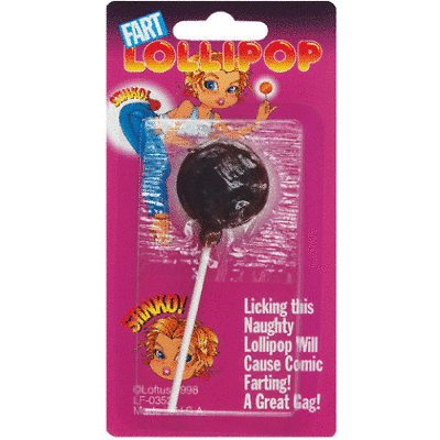 Fart Candy Lollipop - Watch the Fun When You Offer This Candy To Your Victim!