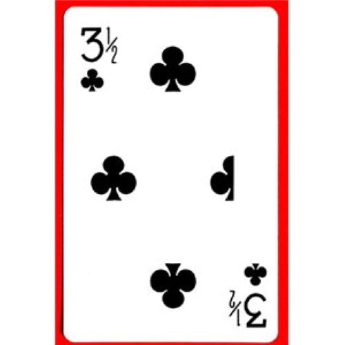 3 ½ of Clubs  - Bicycle Card Back Gaff Card  -  Very Easy To Do!