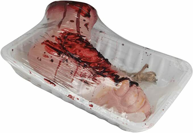 Bloody Foot in Butcher Tray - Halloween Prank That Looks Gross!