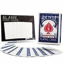 Load image into Gallery viewer, Blank Face Blue Backed Bicycle Playing Cards - Make Your Own Card Tricks
