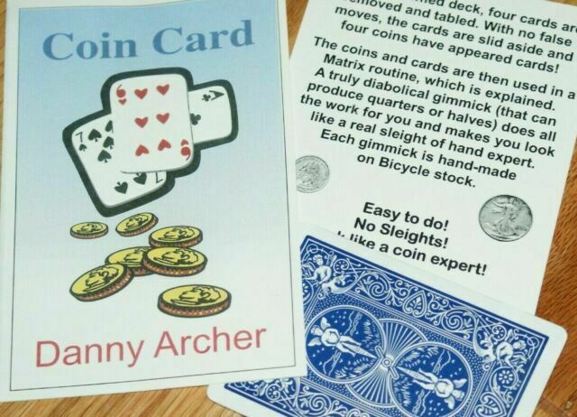 Coin Card by Danny Archer - Produce Coins From Cards and End in a Matrix Routine