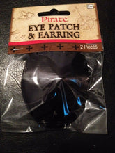 Load image into Gallery viewer, Pirate Eye Patch and Earring - Use For Cosplay, Dress-Up, Halloween, or Theater!

