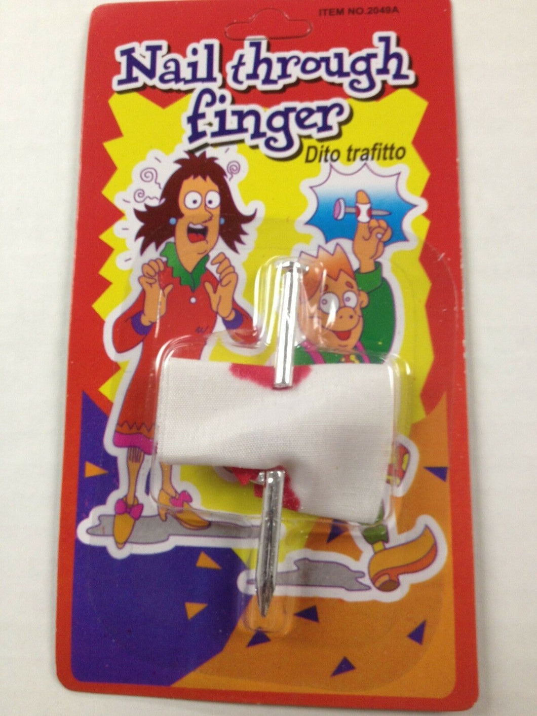 Nail Through Finger - Jokes, Gags, Pranks - Nail Thru Finger - Bloody Finger