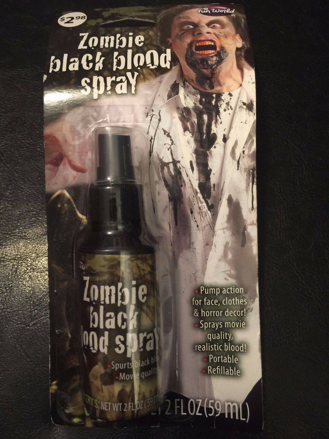 Zombie Black Blood Spray - Halloween, Jokes, Gags - Black Zombie Blood Spray!
