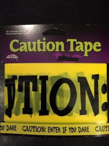 Caution:  Enter If You Dare Barricade Tape -Jokes,Gags- Halloween - 15 feet!
