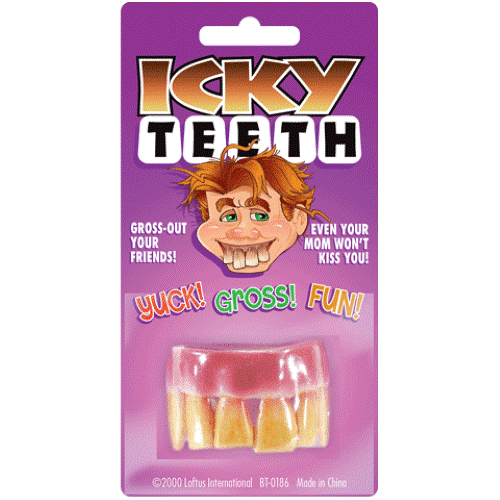 Icky Teeth - Joke,Gags and Pranks - Easy and Reusable! - Gross Out Your Friends!