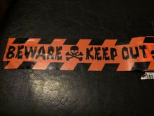 Load image into Gallery viewer, Beware Keep Out Barricade Tape -Jokes,Gags,Pranks- Halloween - 15 feet!
