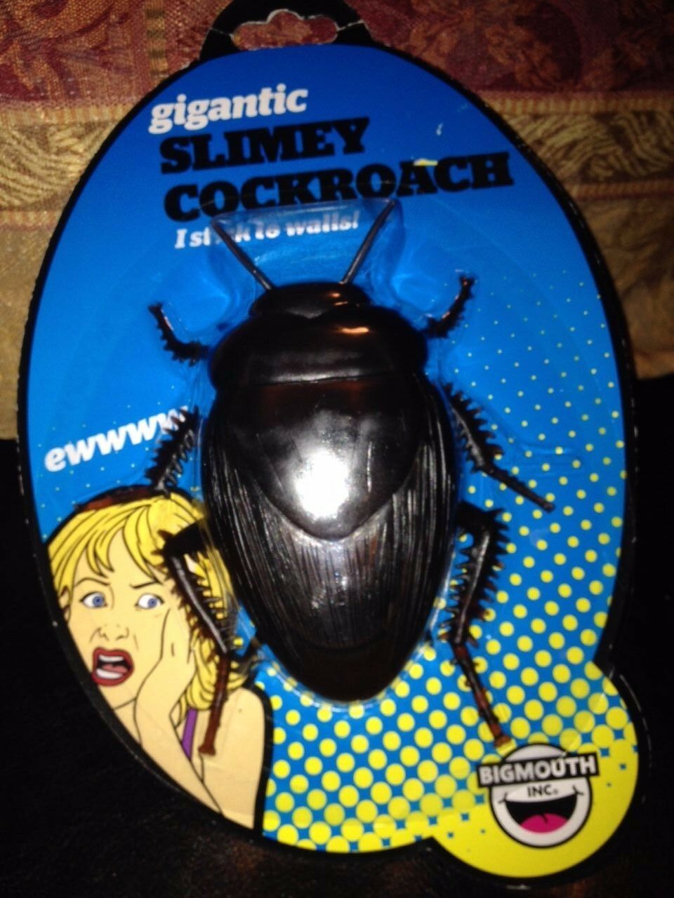 Gigantic Slimey Roach - Huge Realistic Slimy Looking Roach - Sticks To Walls!