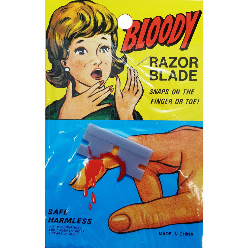 Bloody Razor Blade - Snap This On Your Finger Or Toe For Horrific Reactions!