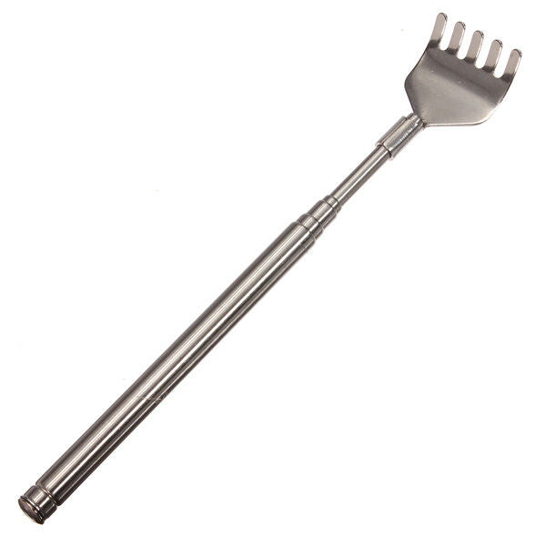 Extendable Back Scratcher - Extends to 20 Inches! - Silver With Pocket Clip!