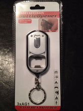 Load image into Gallery viewer, Bottle Opener with LED Light and Key Chain!  Batteries Included. Great gift!
