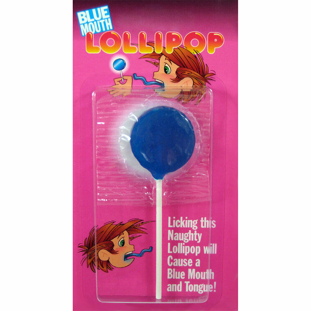 Blue Mouth Lollipop - Watch the Fun When You Offer This Candy To Your Victim!