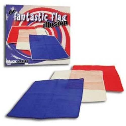 Fantastic Flag Illusion - Three Silks - Red, White and Blue - Change Into Flag!