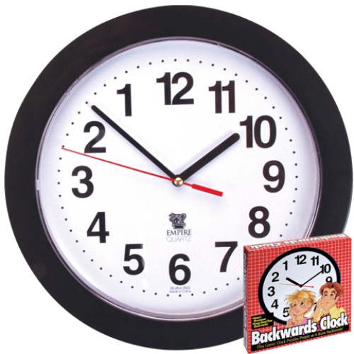 Backwards Clock - Clock Appears To Run Backwards - Keeps Accurate, Backwards Time