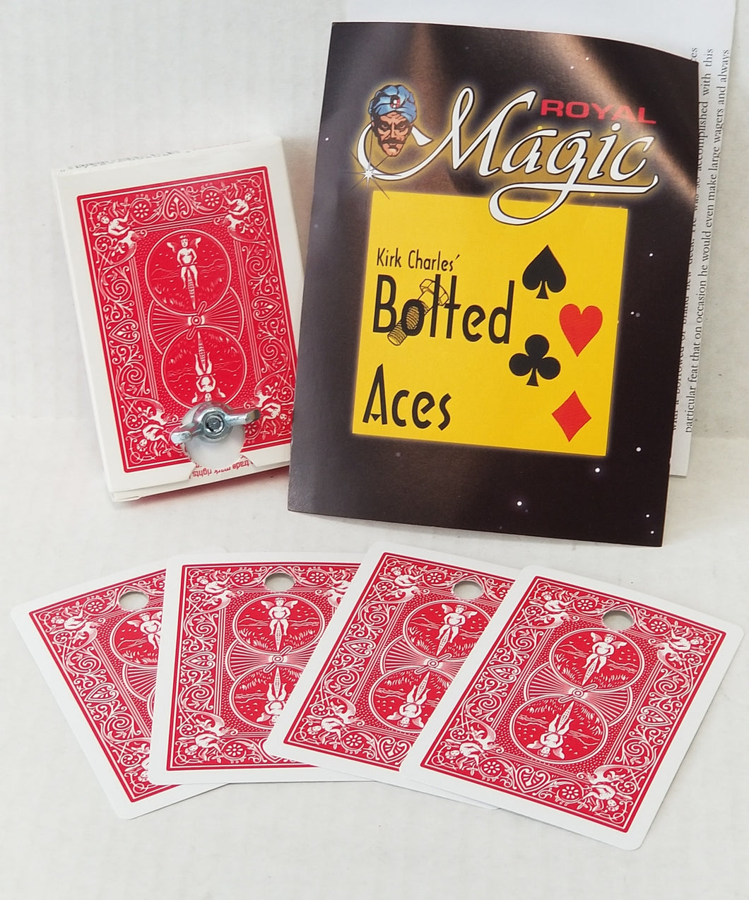 Bolted Aces by Kirk Charles - Magically Remove Four Aces From A Bolted Deck!