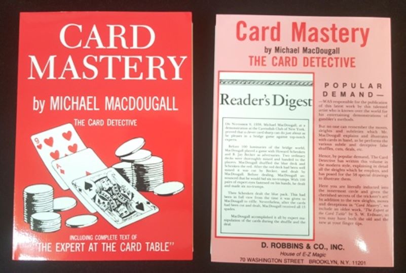 Card Mastery by MacDougall and Expert at the Card Table by Erdnase - paperback book