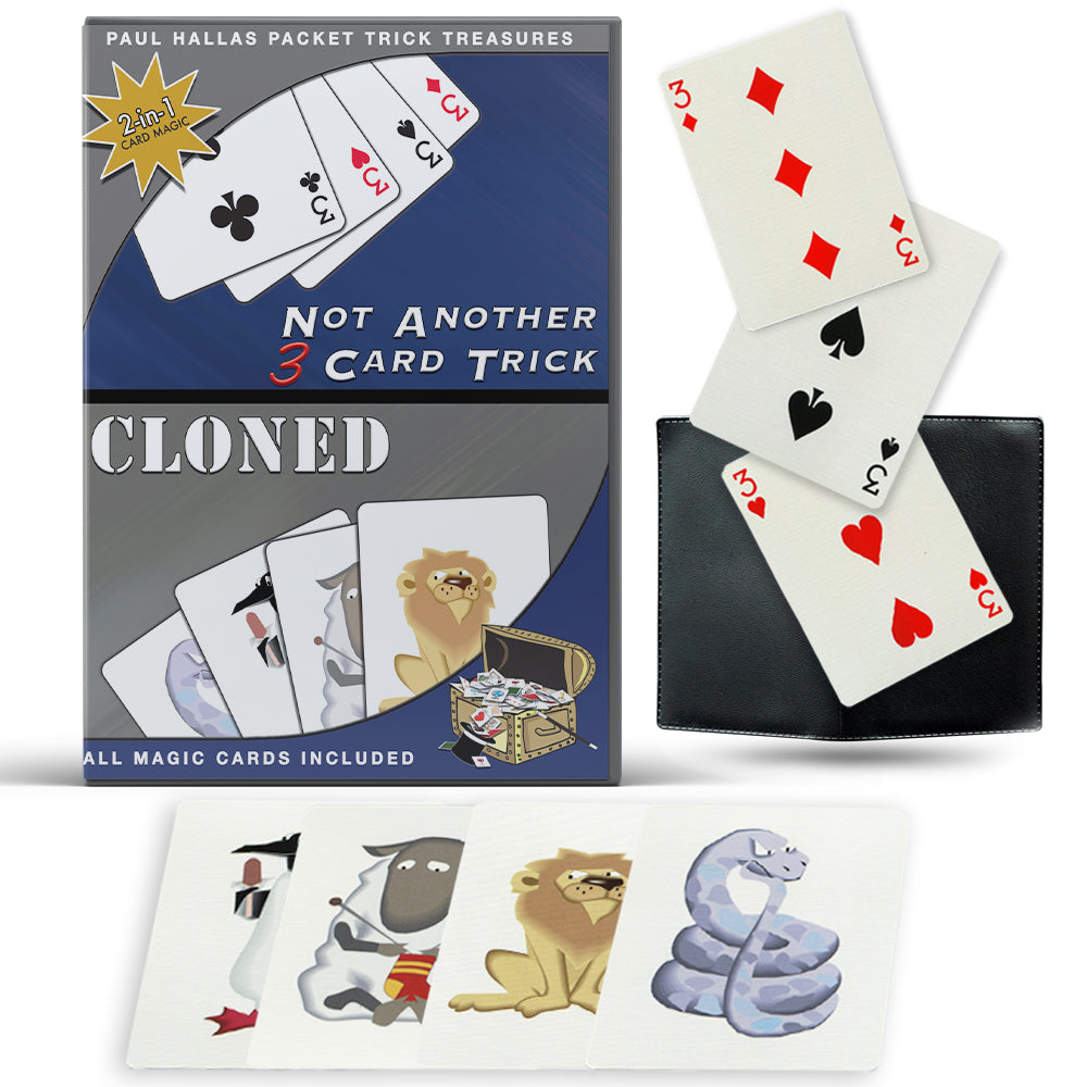 Cloned and Not Another 3 Card Trick Card Packet Trick With DVD!