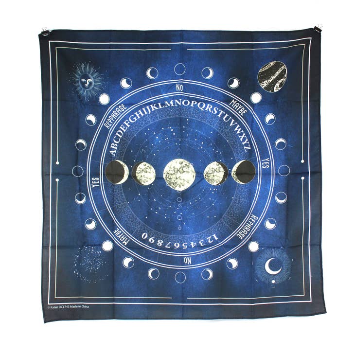 Crystal Meditation and Tarot Reading Divination Moon Phases Cloth