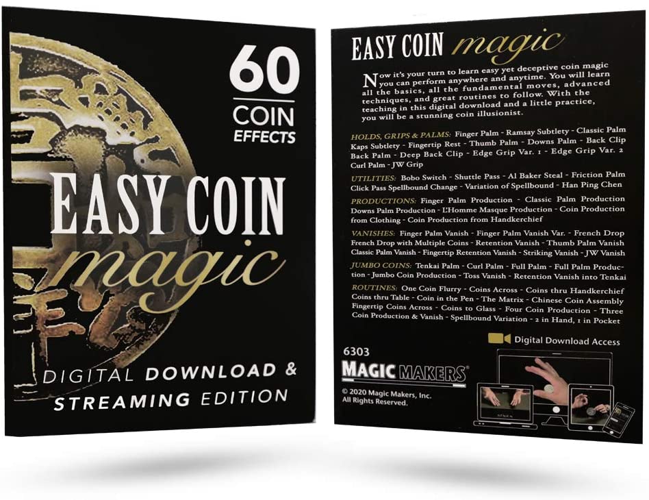 Easy Coin Magic - 60 Coin Effects - Digital Download