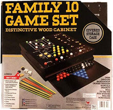 Load image into Gallery viewer, Family 10-in-1 Game Set by Cardinal - All Included in an Elegant Wooden Case!
